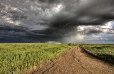 Storm Clouds Prairie Sky Saskatchewan clipart