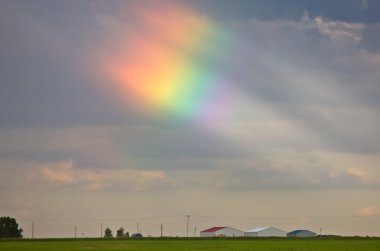 Prairie fırtına gökkuşağı spektrum saskatchewan Kanada