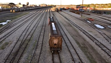 CP rail trainyard Moose Jaw Saskatchewan clipart