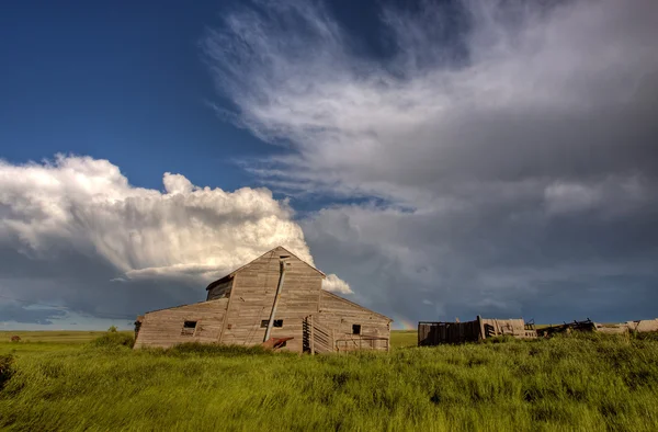 Terk edilmiş çiftlik binaları saskatchewan — Stok fotoğraf