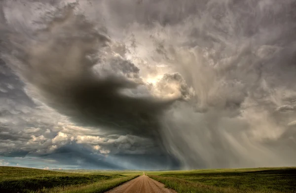 Nuvole di tempesta Prateria Cielo Saskatchewan — Foto Stock