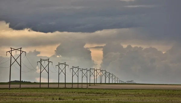 Storm Clouds Prairie Sky Saskatchewan Canada — Stock Photo, Image