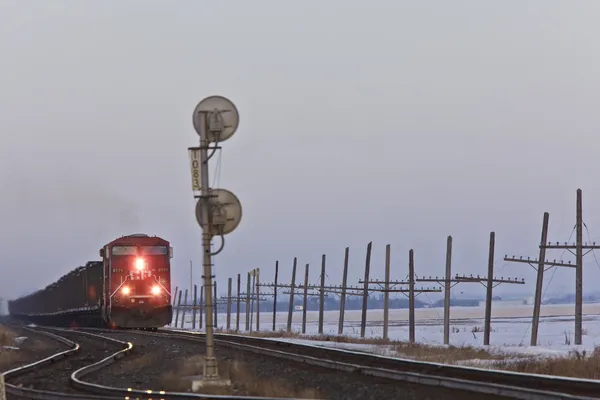 Tren Ferroviario Del Pacífico Canadiense — Foto de Stock