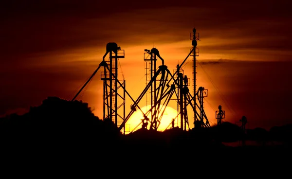 stock image Sunset Seed Cleaning Plant Canada