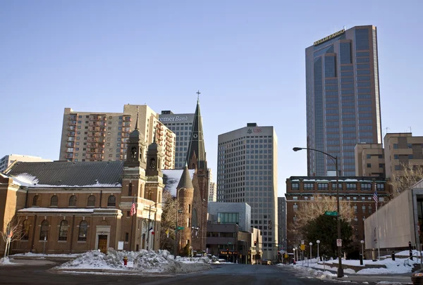Skyline der Innenstadt von Minneapolis Minnesota — Stockfoto