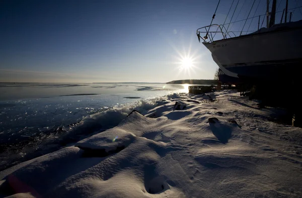 冬のスペリオル湖 — ストック写真