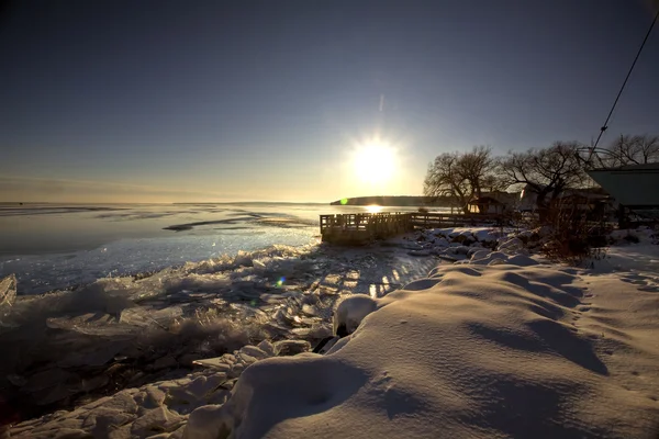 Озеро Верхнє Зимовий Період — стокове фото