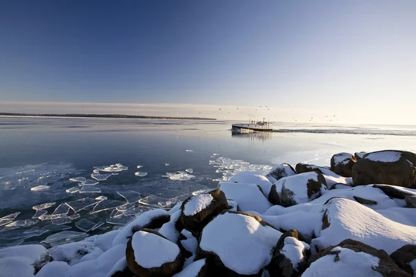 Hořejší Jezero Zimě — Stock fotografie