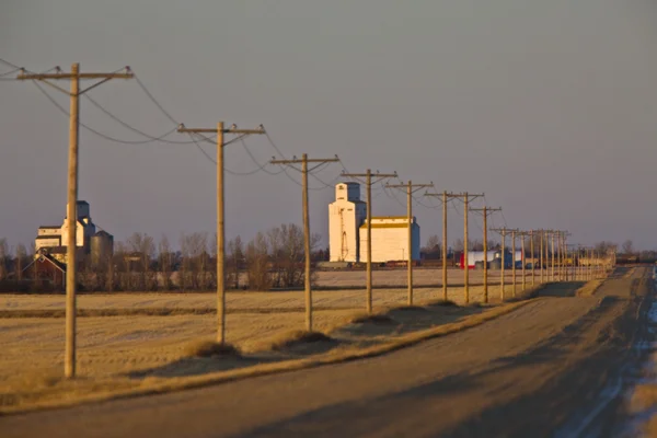 穀物エレベーター カナダ鉄道倉庫 — ストック写真