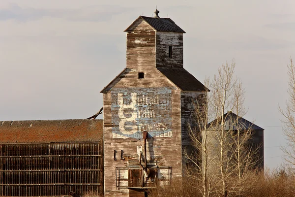 古い穀物エレベーター サスカチュワン州カナダ — ストック写真
