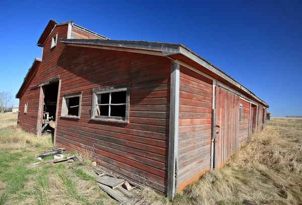 Vecchie scuderie abbandonate Saskatchewan Canada — Foto Stock