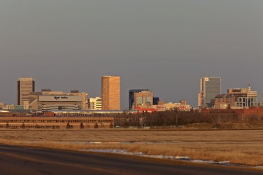 gün batımında şehir regina, saskatchewan