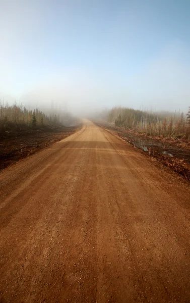Misty Morning Lake in Spring Saskatchewan — Stock Photo, Image