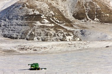 Kış saskatchewan tepelerde ve birleştirme