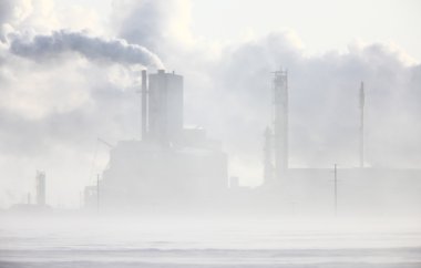 Potash Mine in Winter Saskatchewan clipart