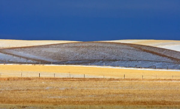 Nieve en las colinas Saskatchewan —  Fotos de Stock