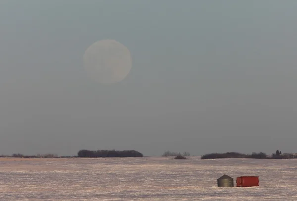 stock image Full Moon in Winter Canada