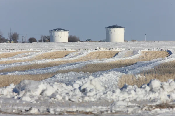 Fuel Storage Facilities Winter — Stock Photo, Image