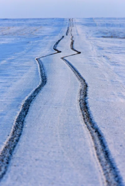 Northern Road in Winter Canada — Stock Photo, Image