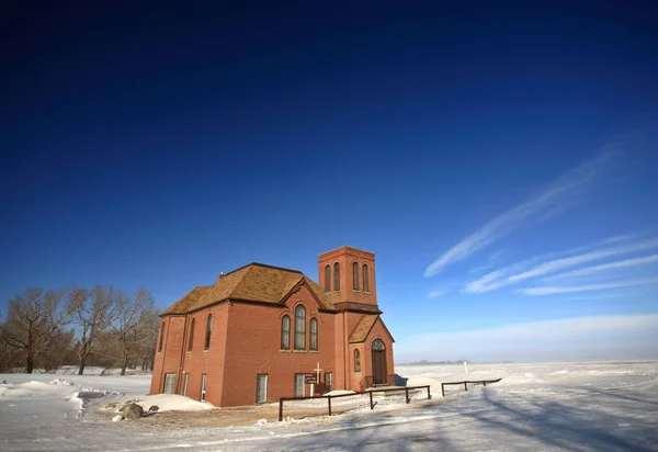 Stará Evangelická církev poblíž regina saskatchewan Kanada — Stock fotografie