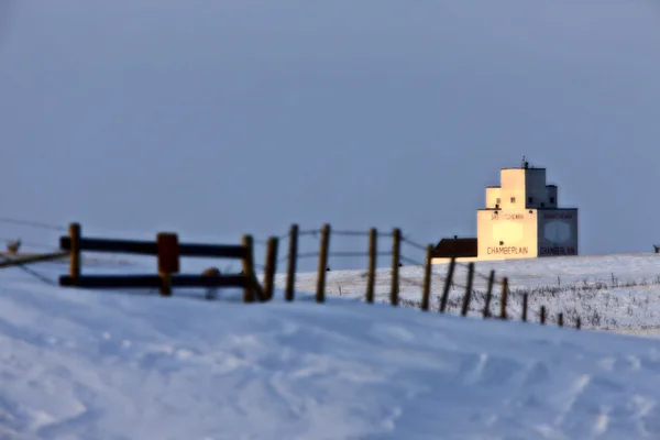 Зима в Саскачеване — стоковое фото