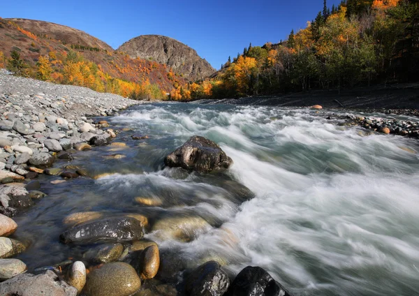 Tahltan řeka v severní provincii Britská Kolumbie — Stock fotografie