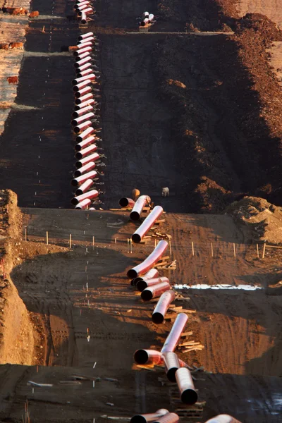 Tubi previsti per il gasdotto naturale — Foto Stock