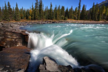 Athabasca Falls in Jasper National Park clipart