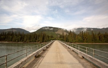 Bridge over Skeena River in British Columbia clipart