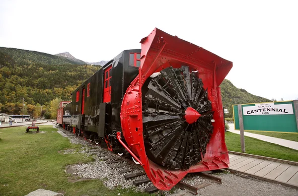 Vecchio treno spazzaneve a Skagway Alaska — Foto Stock