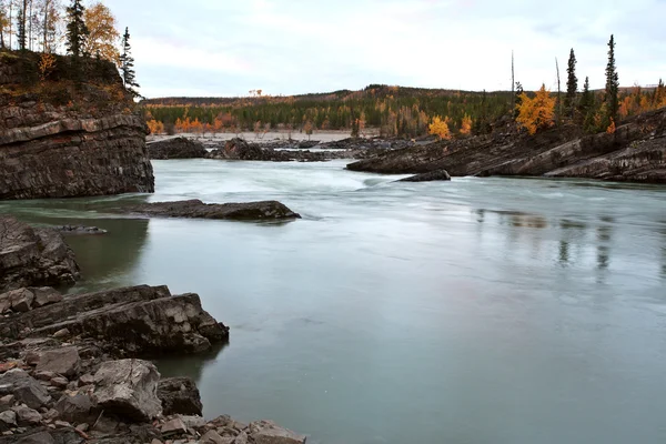 Liard Řeka Provincii Britská Kolumbie — Stock fotografie