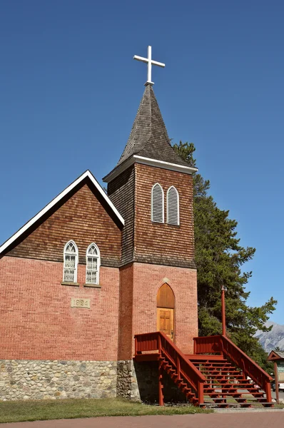 Igreja antiga em Jasper Alberta — Fotografia de Stock