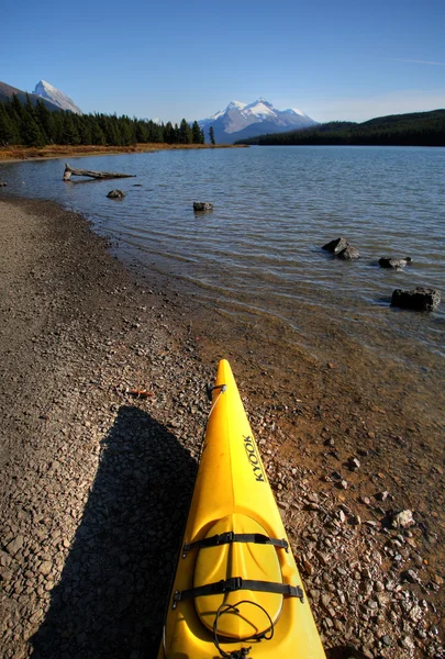 Jezioro Maligne Parku Narodowym Jasper — Zdjęcie stockowe
