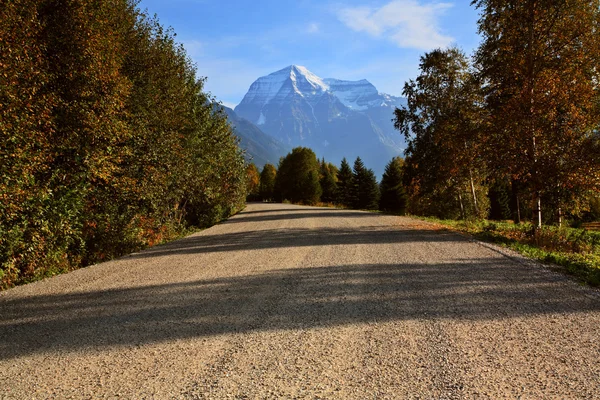 Road view of the Mount Robson — Stock Photo, Image