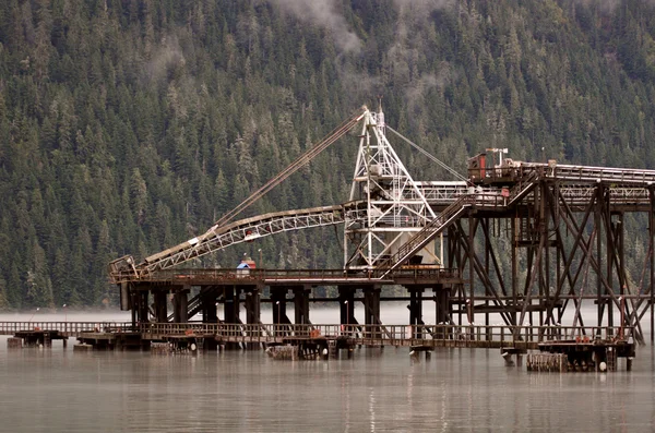 Log Lifting Structure Stewart British Columbia — Stock Photo, Image