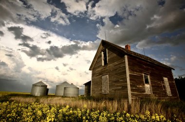 An old Saskatchewan homestead clipart