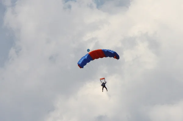 stock image Skydiver coming in to land