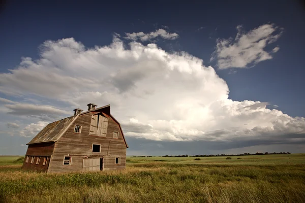 Gewitterwolken Über Dem Gehöft Von Saskatchewan — Stockfoto