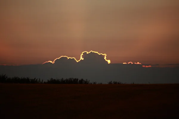 Nube Soleada Cerca Del Atardecer — Foto de Stock