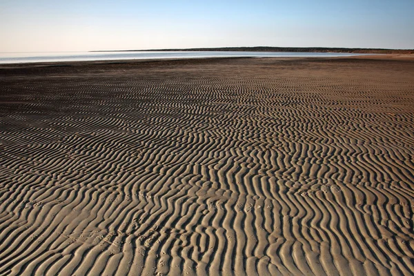 Zand flats langs de oever van lake winnipeg — Stockfoto