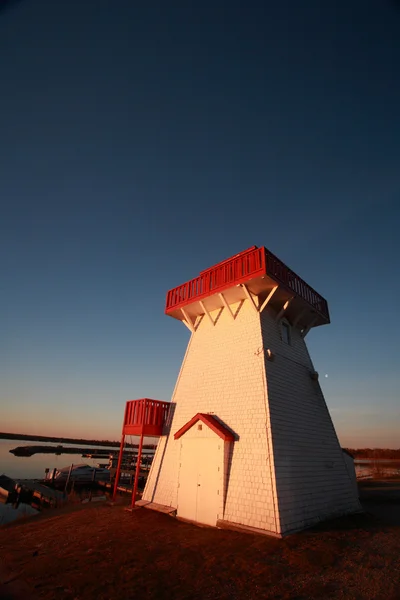 Manitoba hecla deniz feneri ve marina — Stok fotoğraf