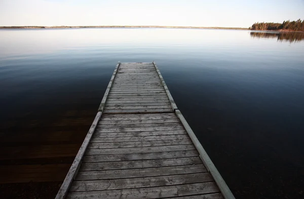 Dock Northern Manitoba Lake — Stock Photo, Image