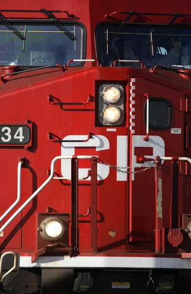 Close up van trein motor — Stockfoto