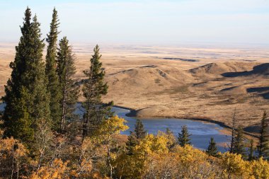 Reesor Lake Alberta in fall clipart