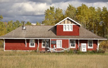 eski tren istasyonunda doğal saskatchewan