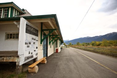 McBride train station in beautiful British Columbia clipart