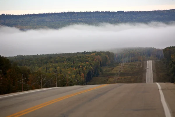 Землі туман в мальовничому Альберти — стокове фото