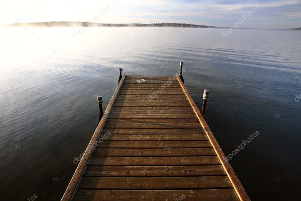Boat dock on a Saskatchewan Lake