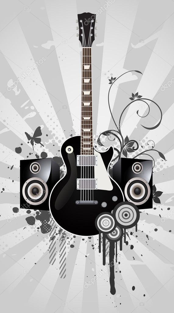 Abstract Electric Guitar — Stock Vector © Real_Illusuion #4684228