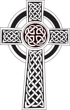 Complex Celtic cross symbol great for tattoo. Can be fully modified and scaled. Vector, can easily change it's colors. clipart